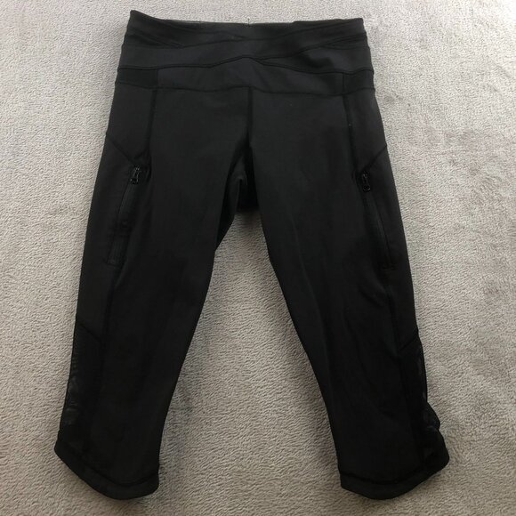 Lululemon Women’s Athletic Leggings Size 27W Capri High Rise Activewear Black - Picture 9 of 10